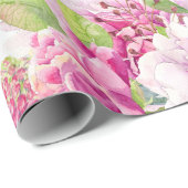 Farbige gemischte Blume Bouquet Peony & Lily Geschenkpapier (Rolleneckpunkt)