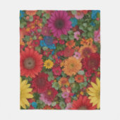 Farbige gemischte Blume Fleecedecke (Vorderseite)