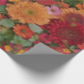 Farbige gemischte Blume Geschenkpapier (Ecke)