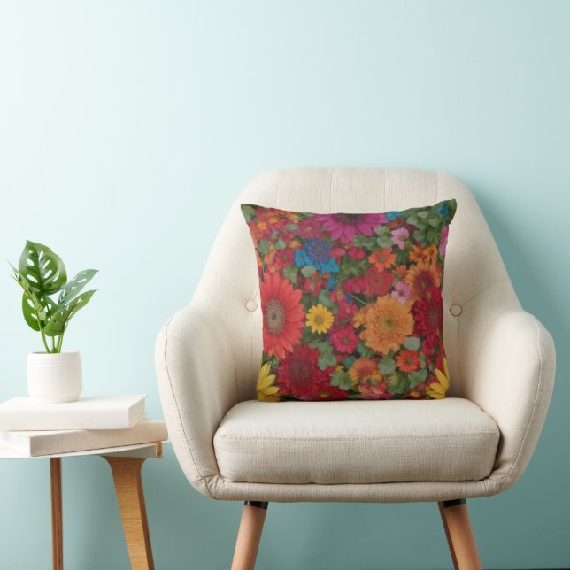 Farbige gemischte Blume Kissen (Stuhl )