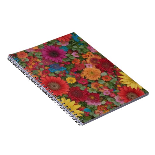 Farbige gemischte Blume Notizblock (Rechte Seite)