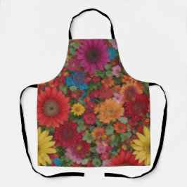 Farbige gemischte Blume Schürze