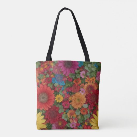 Farbige gemischte Blume Tasche (Rückseite)