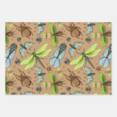Farbige gemischte Bugs und Insekten Geschenkpapier Set (Vorderseite)