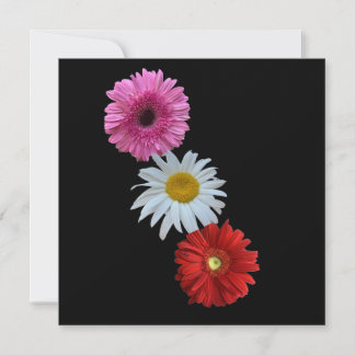 Farbige gemischte florale Daisy-Flachnotizkarte