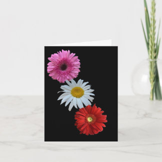 Farbige gemischte florale Daisy-Flachnotizkarte