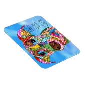 Farbige gemischte Rasse Hund Lover Magnet 3"x4" (Rechte Seite)
