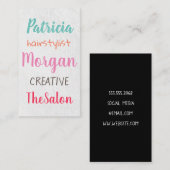 Farbige gemischte Schriftart / subtile Textur Visitenkarte (Vorne/Hinten)