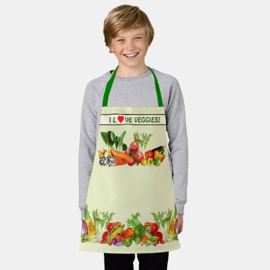 Farbige Gemüse I Liebe Gemüsepflanze Schürze (Getragen)