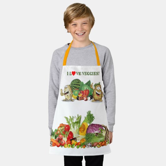 Farbige Gemüse I Liebe Gemüsepflanze Schürze (Getragen)