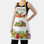 Farbige Gemüse I Liebe Veggies Custom Text Schürze (InSitu)