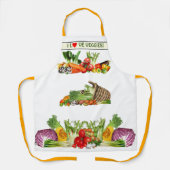 Farbige Gemüse I Liebe Veggies Custom Text Schürze (Vorderseite)
