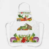 Farbige Gemüse in Liebe Veggies Custom Text Schürze (Vorderseite)