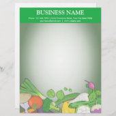 Farbige Gemüse| Lebensmittelgeschäft Briefkopf (Vorne/Hinten)