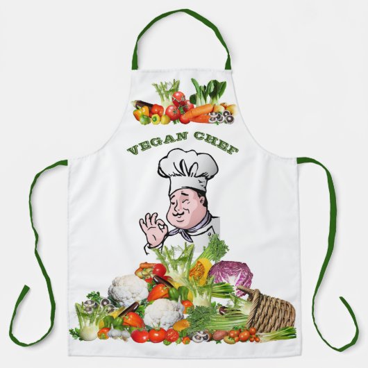 Farbige Gemüse Veganer Koch Benutzerdefinierter Te Schürze (Vorderseite)