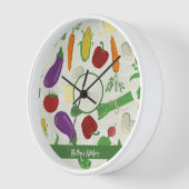 Farbige Gemüse Wall Clock Uhr (Winkel)