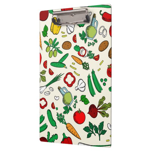 Farbige Gemüsesymbole Klemmbrett (Links)