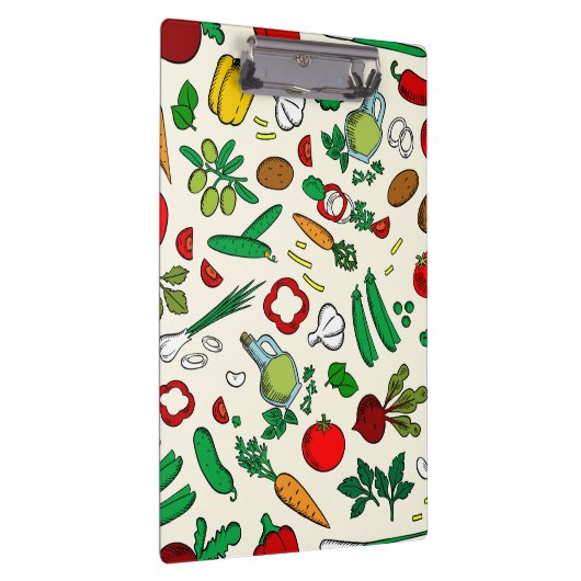 Farbige Gemüsesymbole Klemmbrett (Rechts)