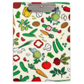 Farbige Gemüsesymbole Klemmbrett (Vorderseite)