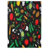 Farbige Gemüsesymbole Klemmbrett (Rückseite)