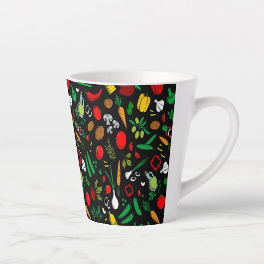 Farbige Gemüsesymbole Milchtasse (Rechts)