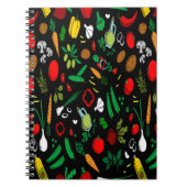 Farbige Gemüsesymbole Notizblock (Vorderseite)