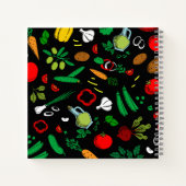 Farbige Gemüsesymbole Notizblock (Rückseite)