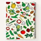 Farbige Gemüsesymbole Notizblock (Rückseite)