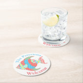 Farbige Gemusterte Fisch-Papier-Untersetzer Runder Pappuntersetzer (Vor Ort)