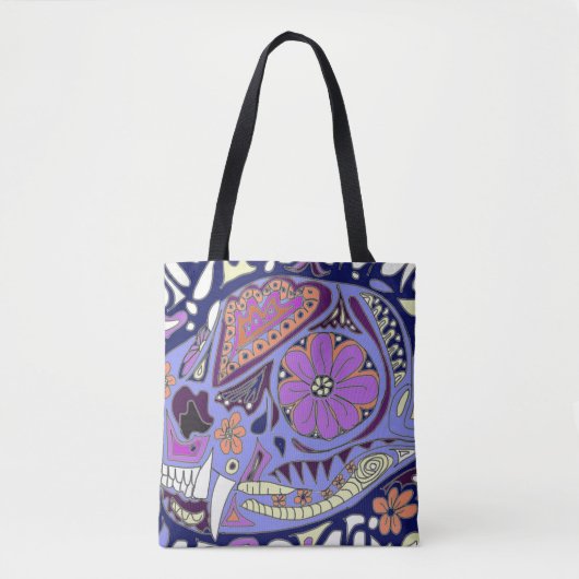 Farbige Gemusterte Katze Tasche (Vorderseite)
