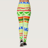 Farbige Gemusterte Leggings (Rückseite)