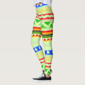 Farbige Gemusterte Leggings (Links)