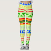 Farbige Gemusterte Leggings (Vorderseite)