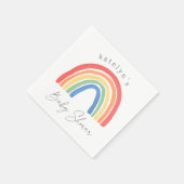 Farbige Gender Neutral Boho Rainbow Baby Shower Serviette (Ecke)
