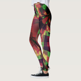 Farbige geneigte oder gestreckte Rechtecke, dunkel Leggings