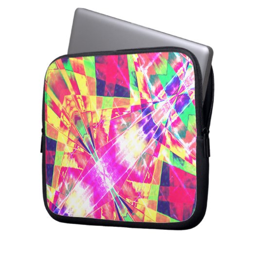 Farbige geneigte oder gestreckte Rechtecke, hell Laptopschutzhülle (Vorderseite Links)