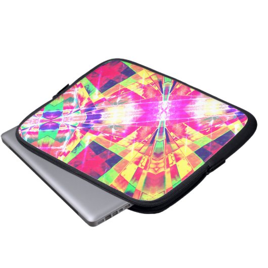 Farbige geneigte oder gestreckte Rechtecke, hell Laptopschutzhülle (Vorne Knopf)