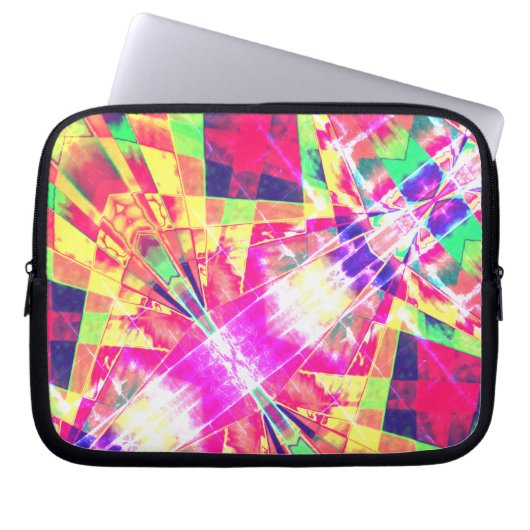 Farbige geneigte oder gestreckte Rechtecke, hell Laptopschutzhülle (Vorderseite)
