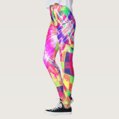 Farbige geneigte oder gestreckte Rechtecke, hell Leggings (Links)