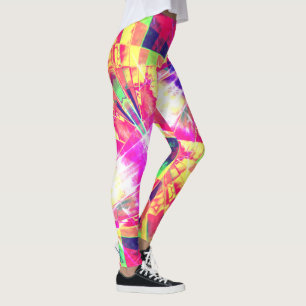 Farbige geneigte oder gestreckte Rechtecke, hell Leggings