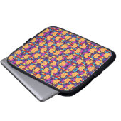 Farbige genetische Muster Laptopschutzhülle (Vorne Knopf)