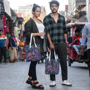 farbige Geolineare Tasche