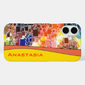 Farbige Geometrie Abstrakt Personalisiert Case-Mate iPhone Hülle (Rückseite (Horizontal))