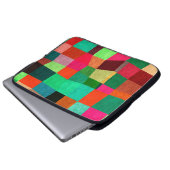 Farbige Geometrie: Abstrakte Nahtlose Textur Laptopschutzhülle (Vorne Knopf)