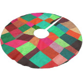 Farbige Geometrie: Abstrakte Nahtlose Textur Polyester Weihnachtsbaumdecke (Schrägansicht)