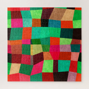 Farbige Geometrie: Abstrakte Nahtlose Textur Puzzle