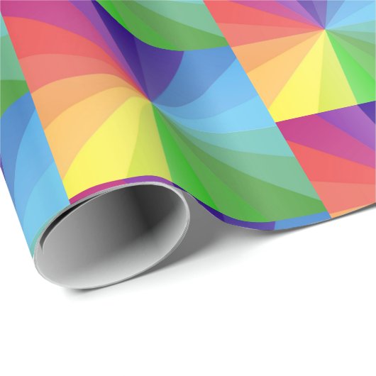 Farbige Geometrie Geschenkpapier (Rolleneckpunkt)
