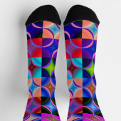 Farbige Geometrie in Neonfarben Socken (Oben)
