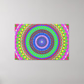 Farbige Geometrie Mandala Stretched Canvas Print Leinwanddruck (Vorderseite)