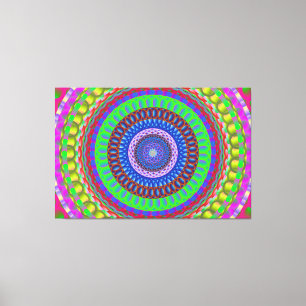Farbige Geometrie Mandala Stretched Canvas Print Leinwanddruck